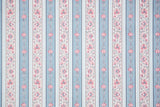 1980s | 1990s Floral Stripe Vintage Wallpaper