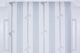 1980s | 1990s Floral Stripe Vintage Wallpaper