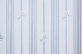1980s | 1990s Floral Stripe Vintage Wallpaper