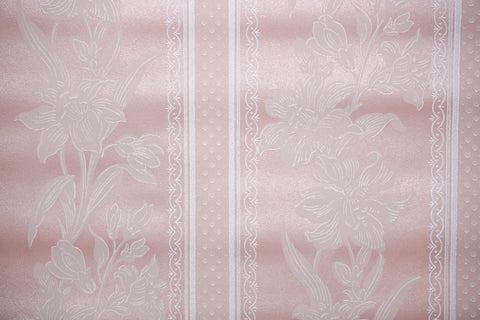 1940s Floral Stripe Vintage Wallpaper