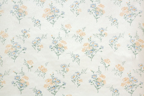 1980s Floral Vintage Wallpaper