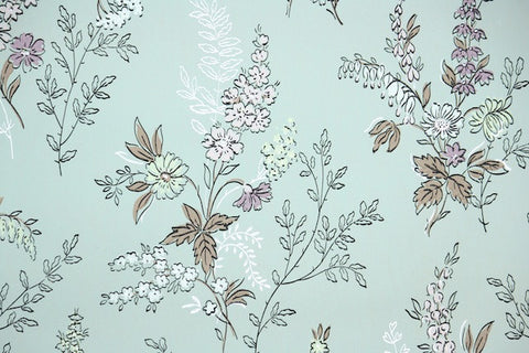 1950s Floral Vintage Wallpaper