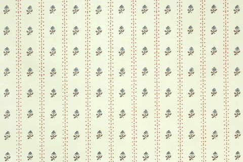 1980s Floral Stripe Vintage Wallpaper