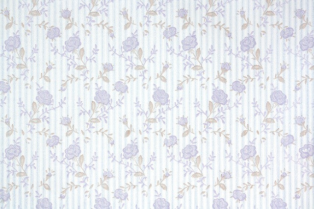 1980s Floral Vintage Wallpaper