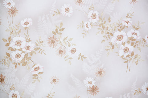 1980s Floral Vintage Wallpaper