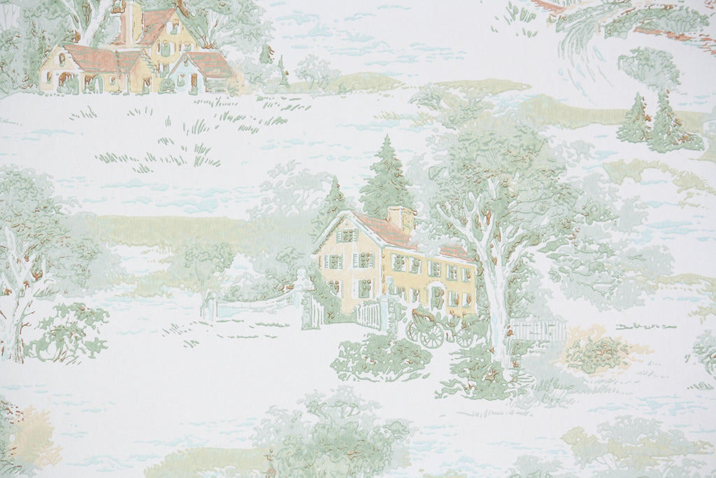 1960s Scenic Vintage Wallpaper