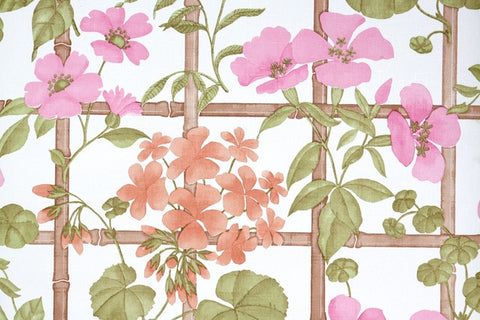 1970s Floral Vintage Wallpaper
