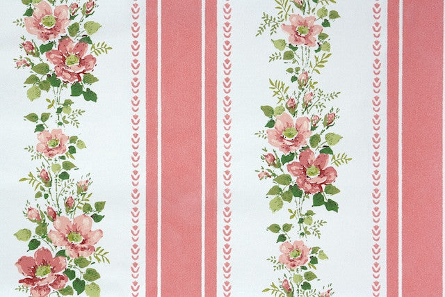 1970s Vintage Flock Wallpaper