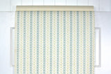 1980s Floral Stripe Vintage Wallpaper