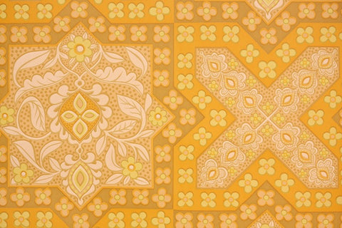 1970s Geometric Vintage Wallpaper