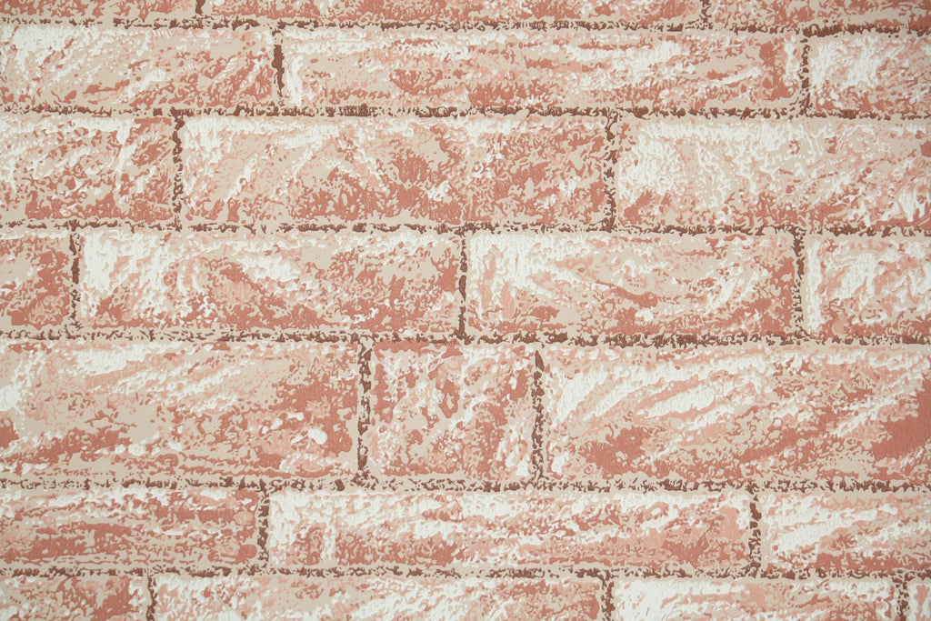 1960s Faux Brick Vintage Wallpaper