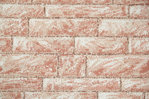 1960s Faux Brick Vintage Wallpaper