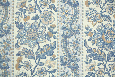 1970s Floral Vintage Wallpaper