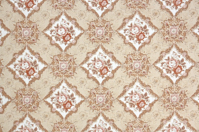 1960s Floral Vintage Wallpaper