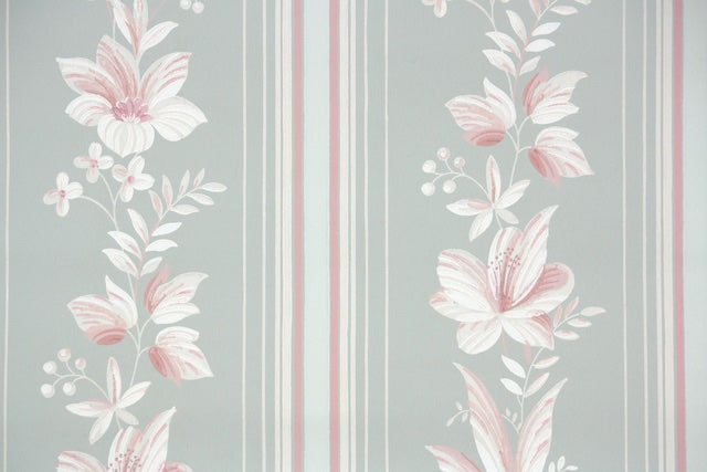 1940s Floral Vintage Wallpaper