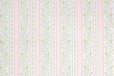 1960s Floral Stripe Vintage Wallpaper