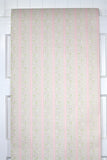 1960s Floral Stripe Vintage Wallpaper