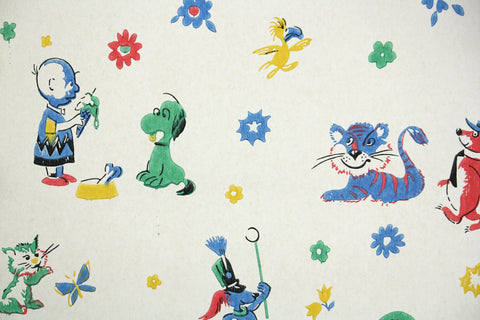 1960s Childrens Vintage Wallpaper