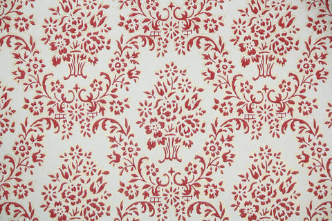 1960s Floral Damask Vintage Wallpaper