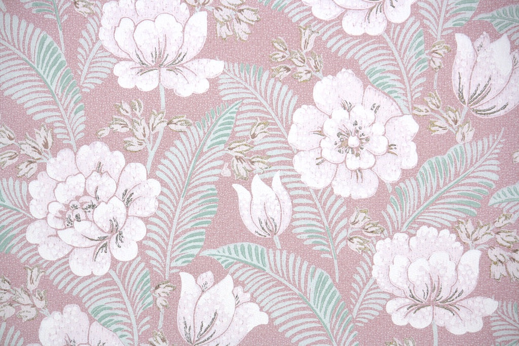 1940s Floral Vintage Wallpaper