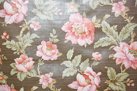1970s Floral Vintage Wallpaper