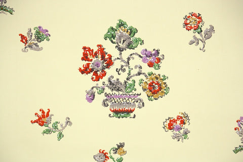 1950s Floral Vintage Wallpaper