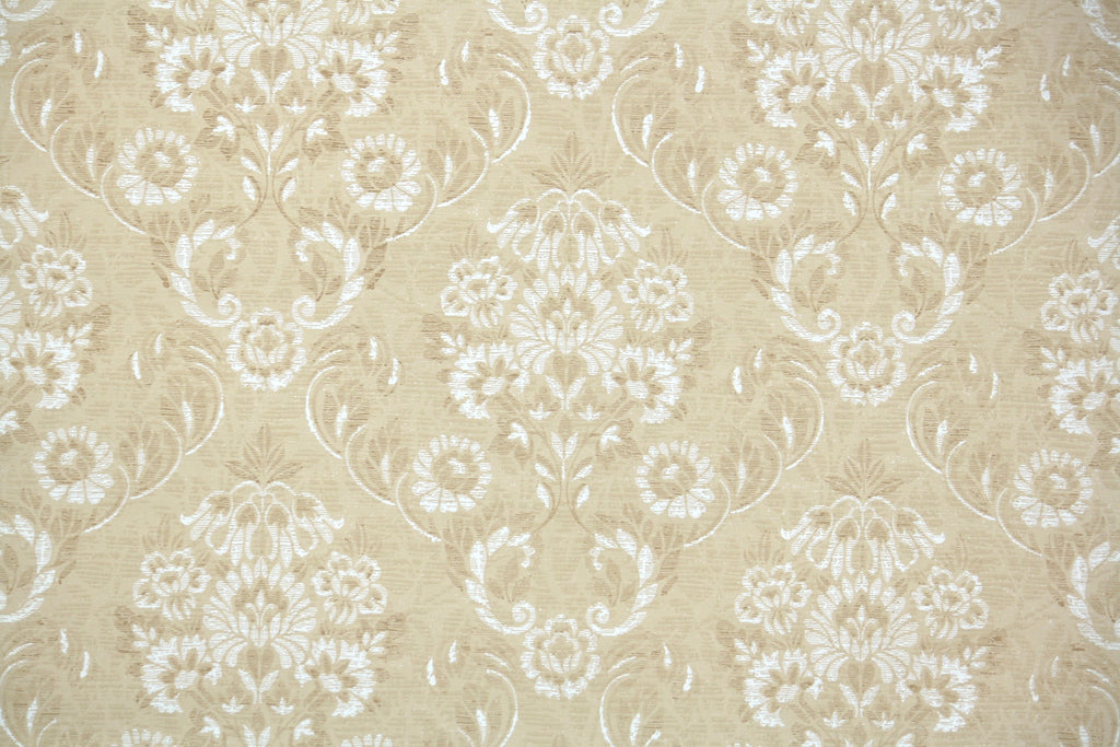 1970s Floral Damask Vintage Wallpaper