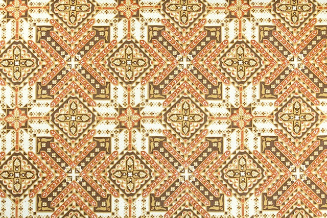 1970s Geometric Vinyl Vintage Wallpaper