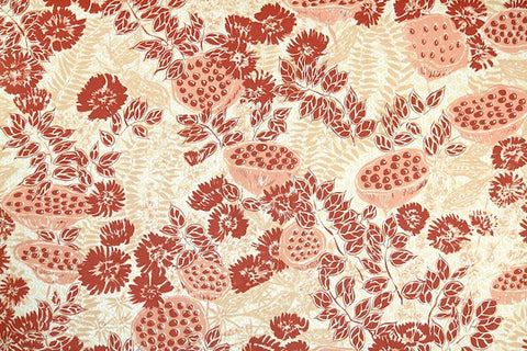 1970s Floral Vinyl Vintage Wallpaper