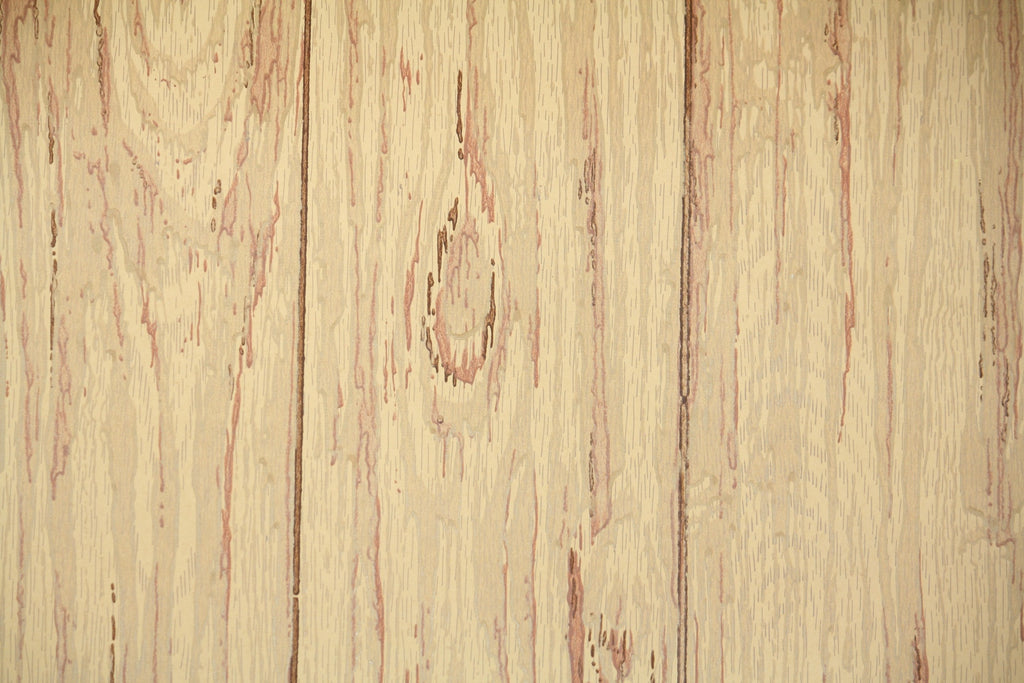 1960s Faux Wood Grain Vintage Wallpaper