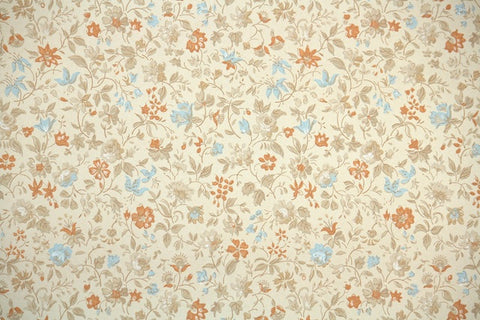 1960s Floral Vintage Wallpaper