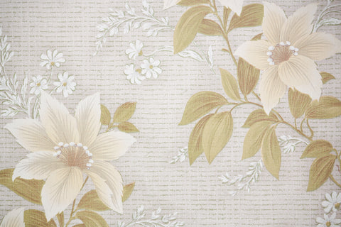 1970s Floral Vintage Wallpaper