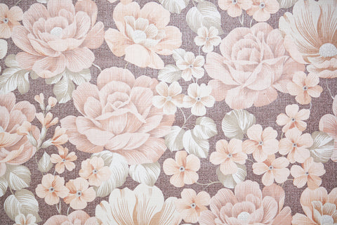 1970s Floral Vintage Wallpaper