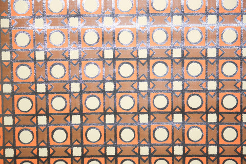 1970s Geometric Mylar Vintage Wallpaper