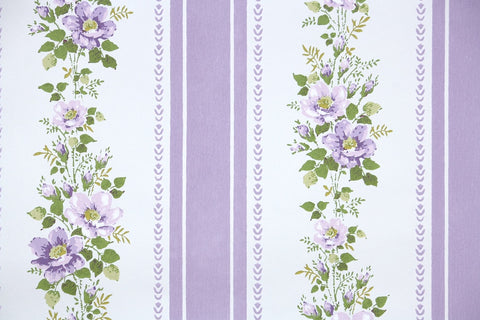 1970s Vintage Flock Wallpaper