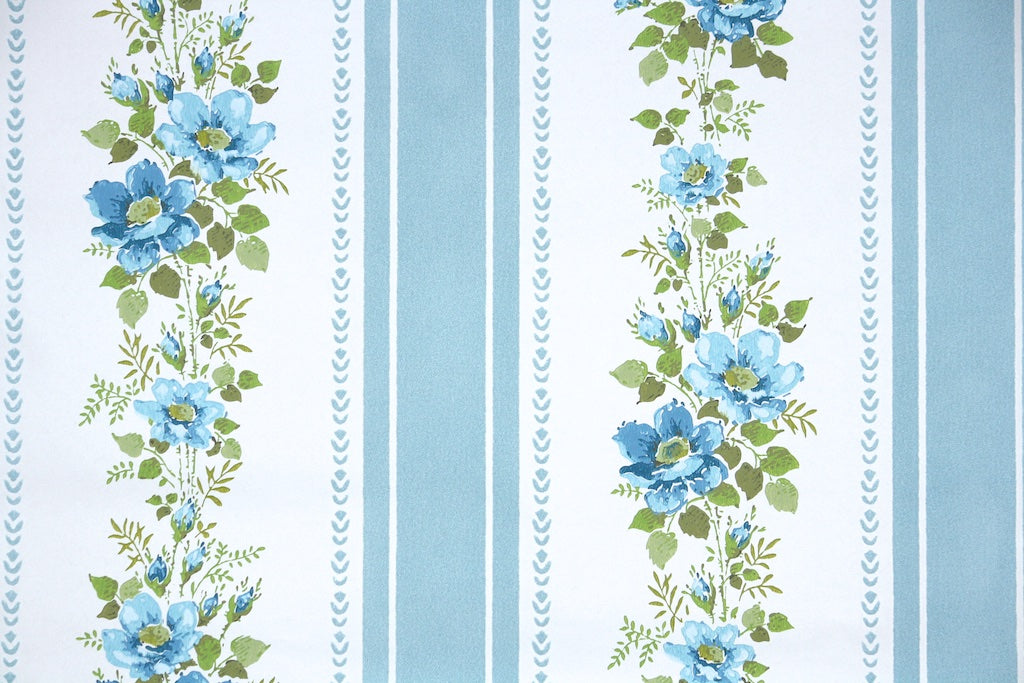 1970s Vintage Flock Wallpaper