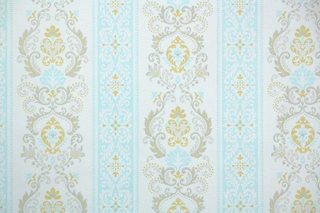 1960s Damask Vintage Wallpaper