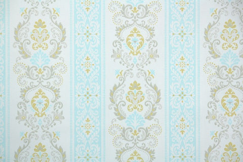 1960s Damask Vintage Wallpaper