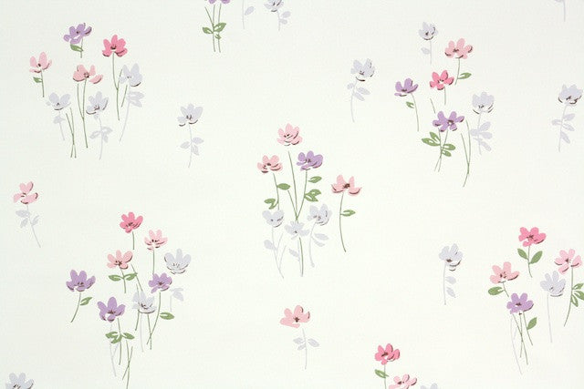 1950s Floral Vintage Wallpaper