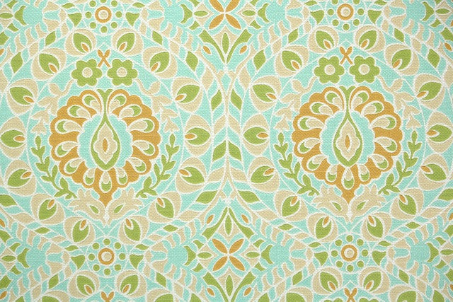 1960s Geometric Damask Vintage Wallpaper