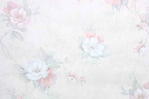 1980s Floral Vintage Wallpaper