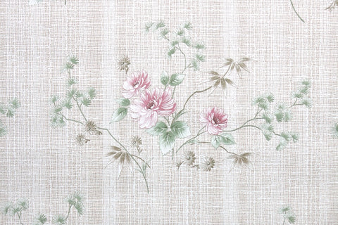 1980s Floral Vintage Wallpaper