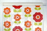 1970s Floral Vinyl Vintage Wallpaper