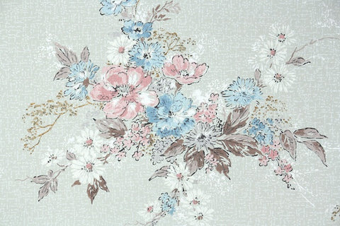 1950s Floral Vintage Wallpaper