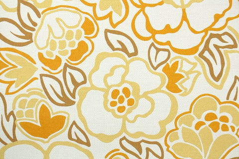 1960s Floral Vintage Wallpaper