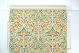 1960s Floral Damask Vintage Wallpaper