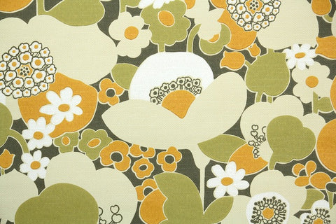1960s Floral Vintage Wallpaper