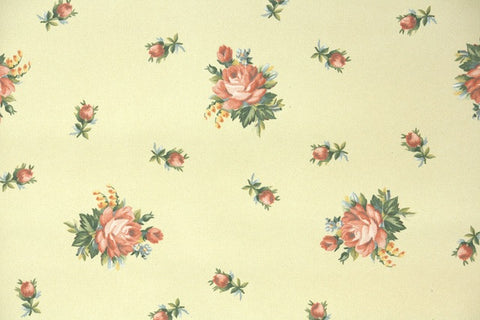 1950s Floral Vintage Wallpaper