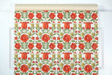 1960s Floral Vintage Wallpaper