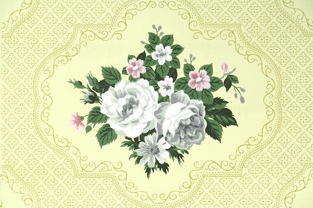 1950s Floral Vintage Wallpaper